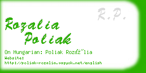 rozalia poliak business card